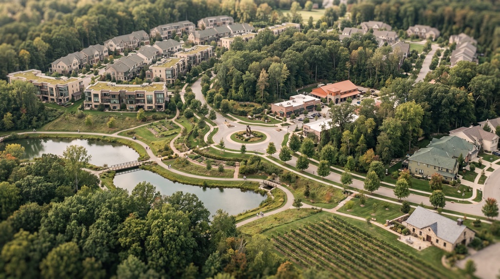 Aerial of the Bolton land